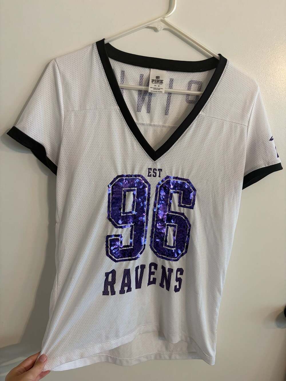 Y2K Victoria's Secret PINK Baltimore Ravens NFL Jersey Size M White